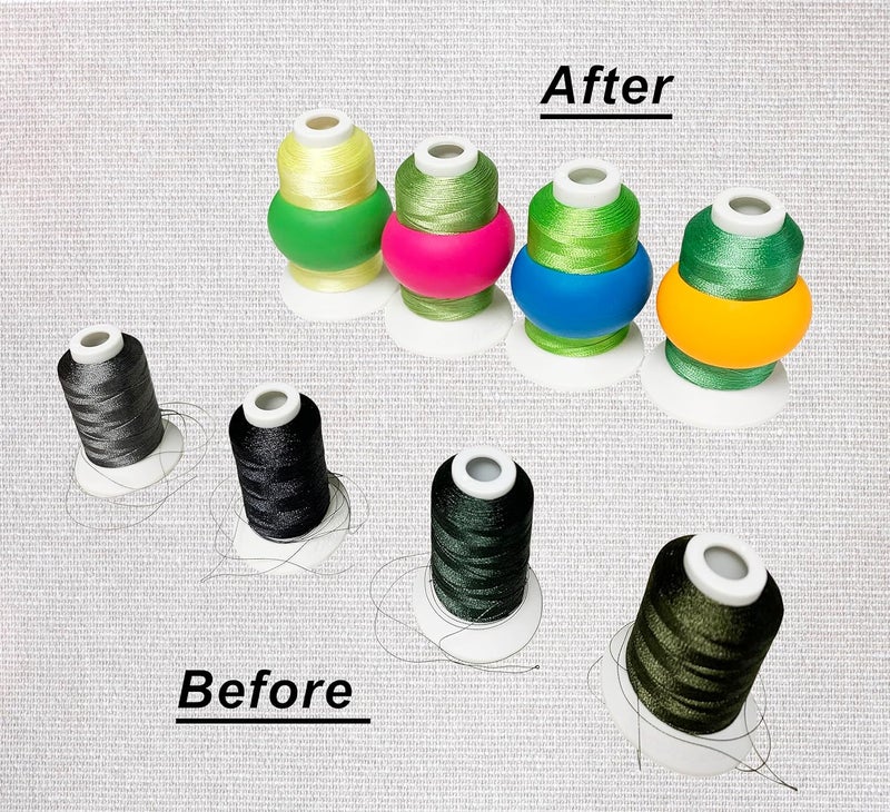 HimaPro Silicone Thread Spool Huggers - Prevent Thread Tails from Unwinding - No More Loose Ends -(100 PCs in a Bucket) - Image 2